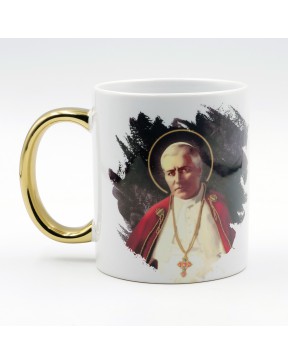Kubek Pius X złocony