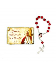 Magnes Święty Pius X i dziesiątka różańca
