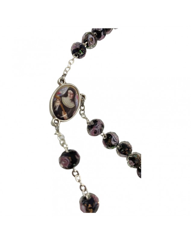 Różaniec św. Rity ze szkła weneckiego - Sklep wolnościowy 3DOM