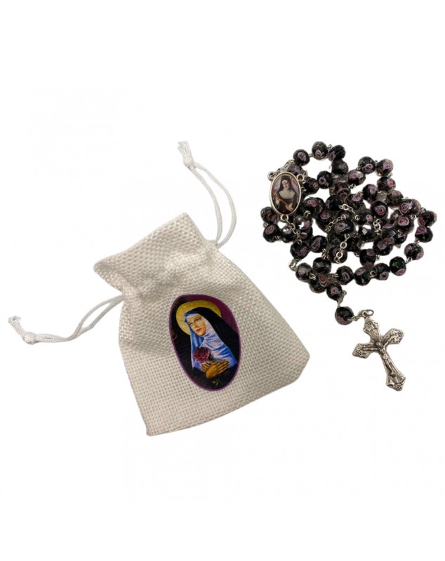 Różaniec św. Rity ze szkła weneckiego - Sklep wolnościowy 3DOM