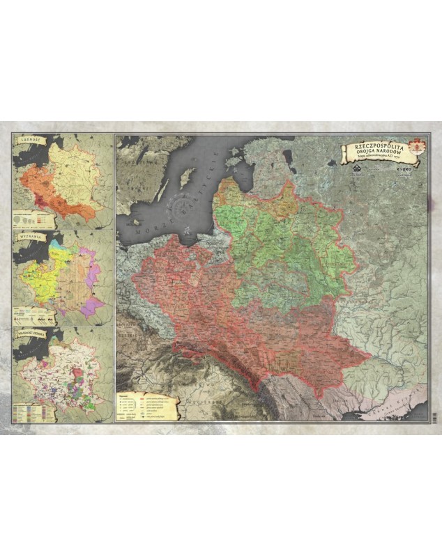 Zestaw Map A1 I I Ii Rzeczpospolita 1770 And 1937 I Kolorowanka Mapa Rzeczpospolita Obojga 6826